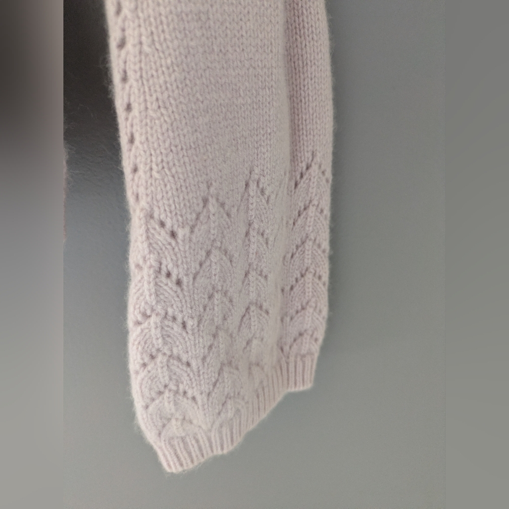 Beth Bowley V-Neck Lavender Cashmere Knit Sweater M - Picture 2 of 9